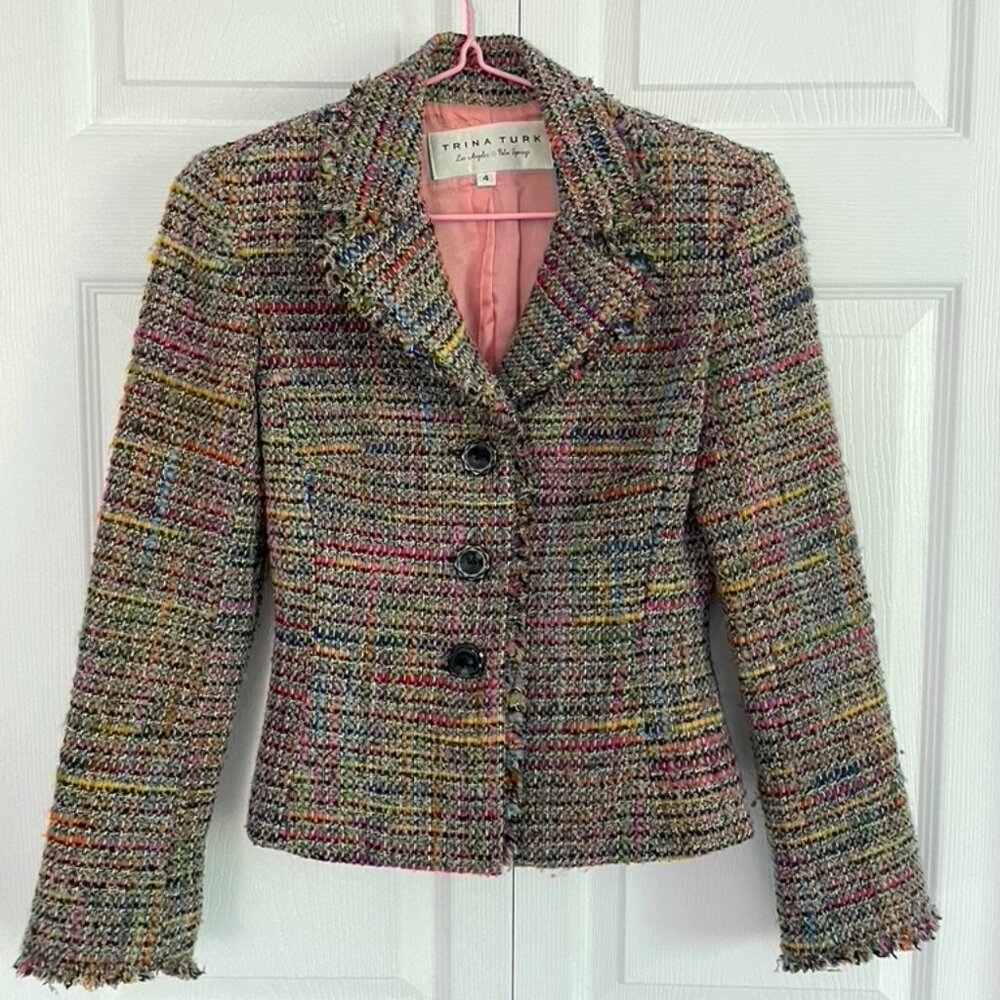 Trina Turk Rainbow Thread Tweed Jacket - 2P
